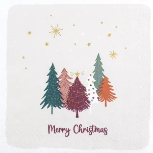 Lunch Napkin - Cute Xmas Trees