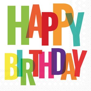 Cocktail Napkin - Birthday Letters