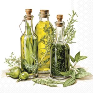 Cocktail Napkin - Oils And Herbs