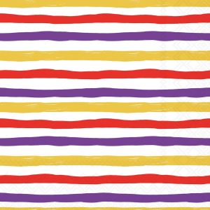Lunch Napkin - Wavy Stripes Lila