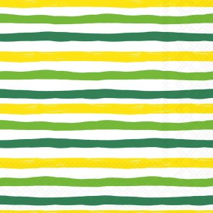 Lunch Napkin - Wavy Stripes GREEN