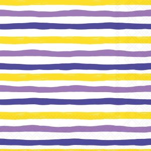 Lunch Napkin - Wavy Stripes PURPLE