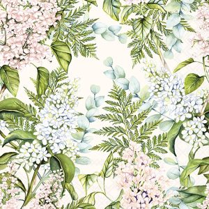 Lunch Napkin - Soft Lilacs CREAM