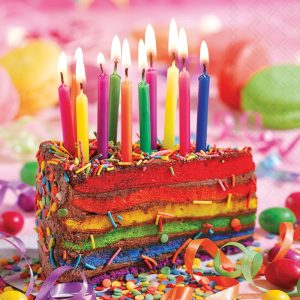 Lunch Napkin - Colourful Cake