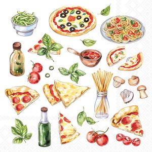 Lunch Napkin - Pizza And Pasta