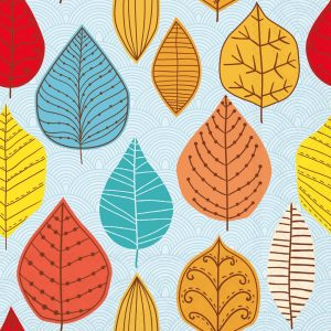 Lunch Napkin - Leaf Veins BLUE