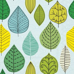Lunch Napkin - Leaf Veins GREEN