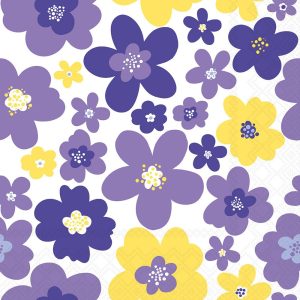 Lunch Napkin - Flower Power PURPLE
