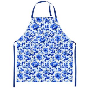 Kitchen Apron - Delft BLUE Florals