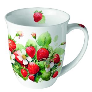 MUG (Fine Bone China) - Juicy Strawberries (400 mL)