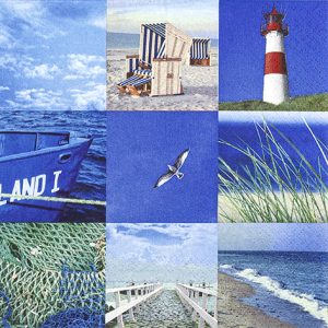 Lunch Napkin - Maritime Collage
