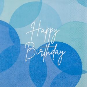 Lunch Napkin - Birthday blue