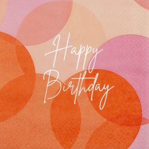 Lunch Napkin - Birthday orange