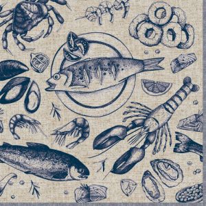 Lunch Napkin - Delicious Seafood