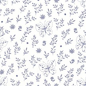 Lunch Napkin - Butterfly Embroidery WHITE