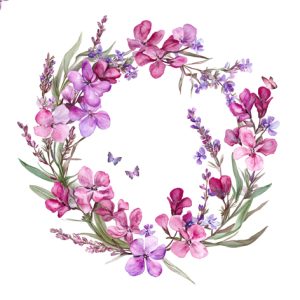 Lunch Napkin - Fireweed Wreath