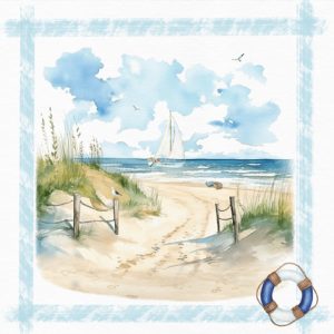 Lunch Napkin - Sailing Along The Coast
