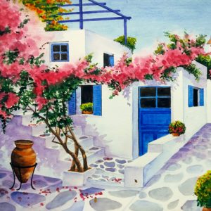Lunch Napkin - Greece Village