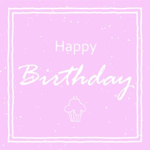 Lunch Napkin - Happy Birthday Muffin Rosé