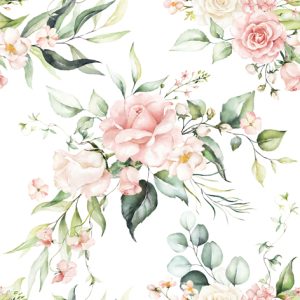 Lunch Napkin - Blush PINK Bouquet