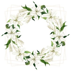 Lunch Napkin - Madonna Lily Wreath
