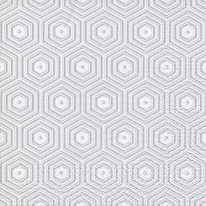 Lunch Napkin - Geometric Hipster SILVER/WHITE