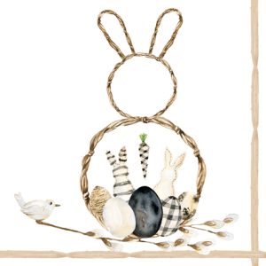 Lunch Napkin - Natural Easter Bunny