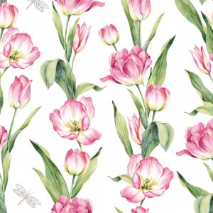 Lunch Napkin - Chaénes De Tulipes PINK